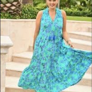 Lilly Pulitzer Malone Maxi NWT Hard To Find!!! Cabana Green Keepin It Reel